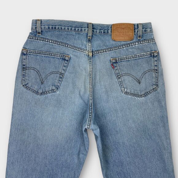 VINTAGE Levis Jeans Mens 36x32 Relaxed Straight Leg Distressed 90s Y2K Grunge - Picture 6 of 15